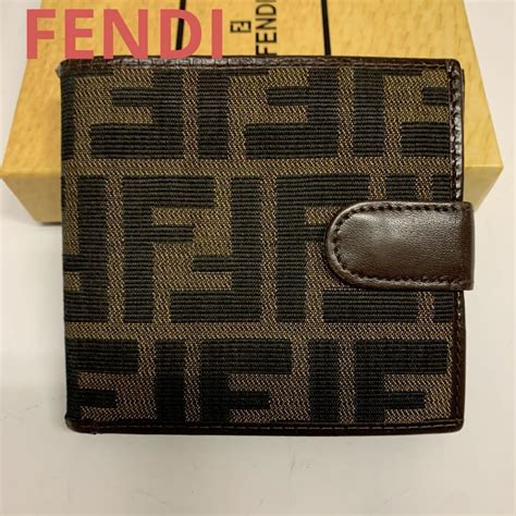 fendi zucca leather wallet|Fendi bifold wallet.